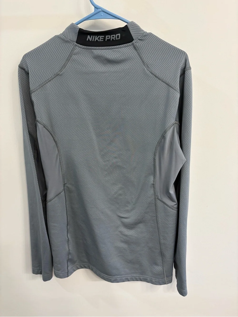 Nike Pro Hyperwarm Grey Quarter-Zip Pullover